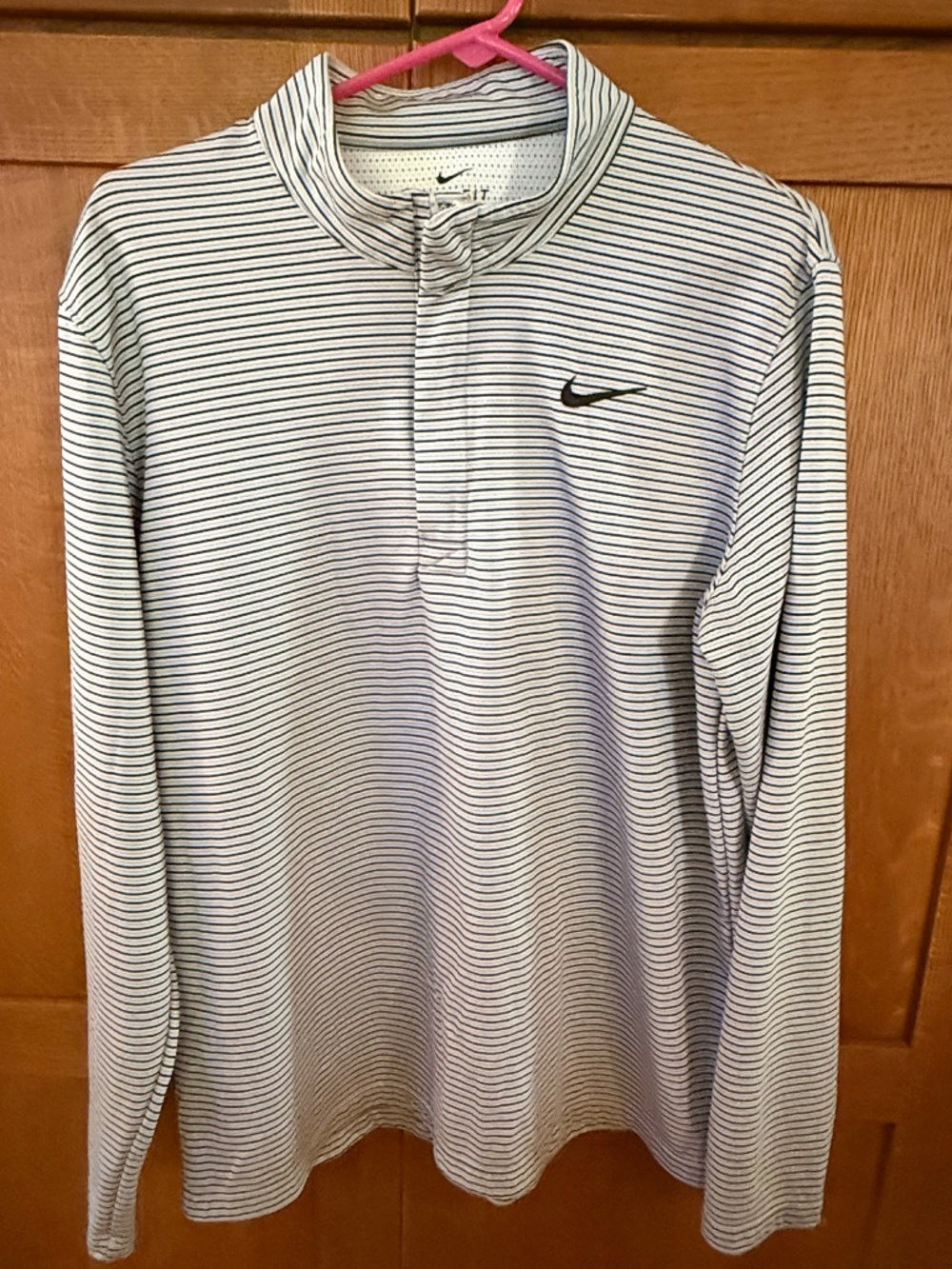 Men's Nike Dry-Fit Striped Quarter Zip pullover